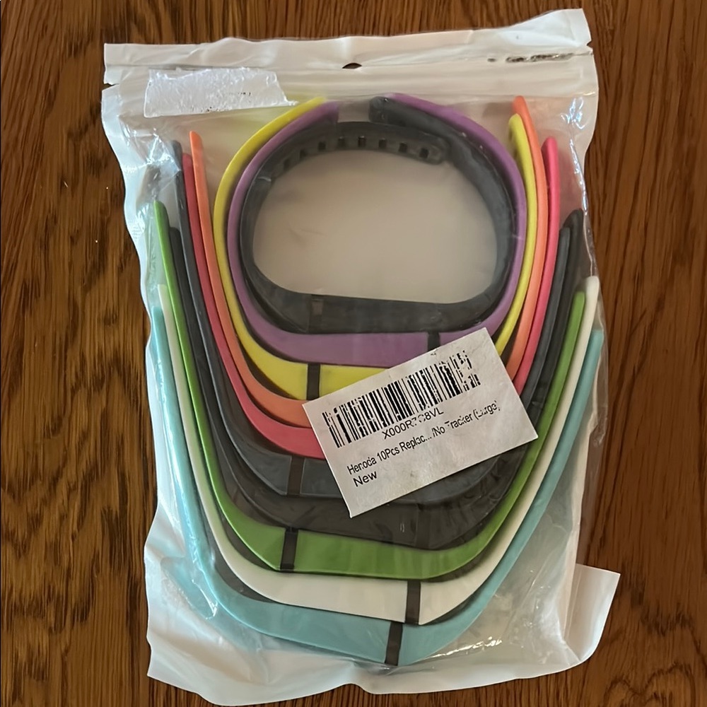 Colorful fitbit Bands Set size large- new in sealed package